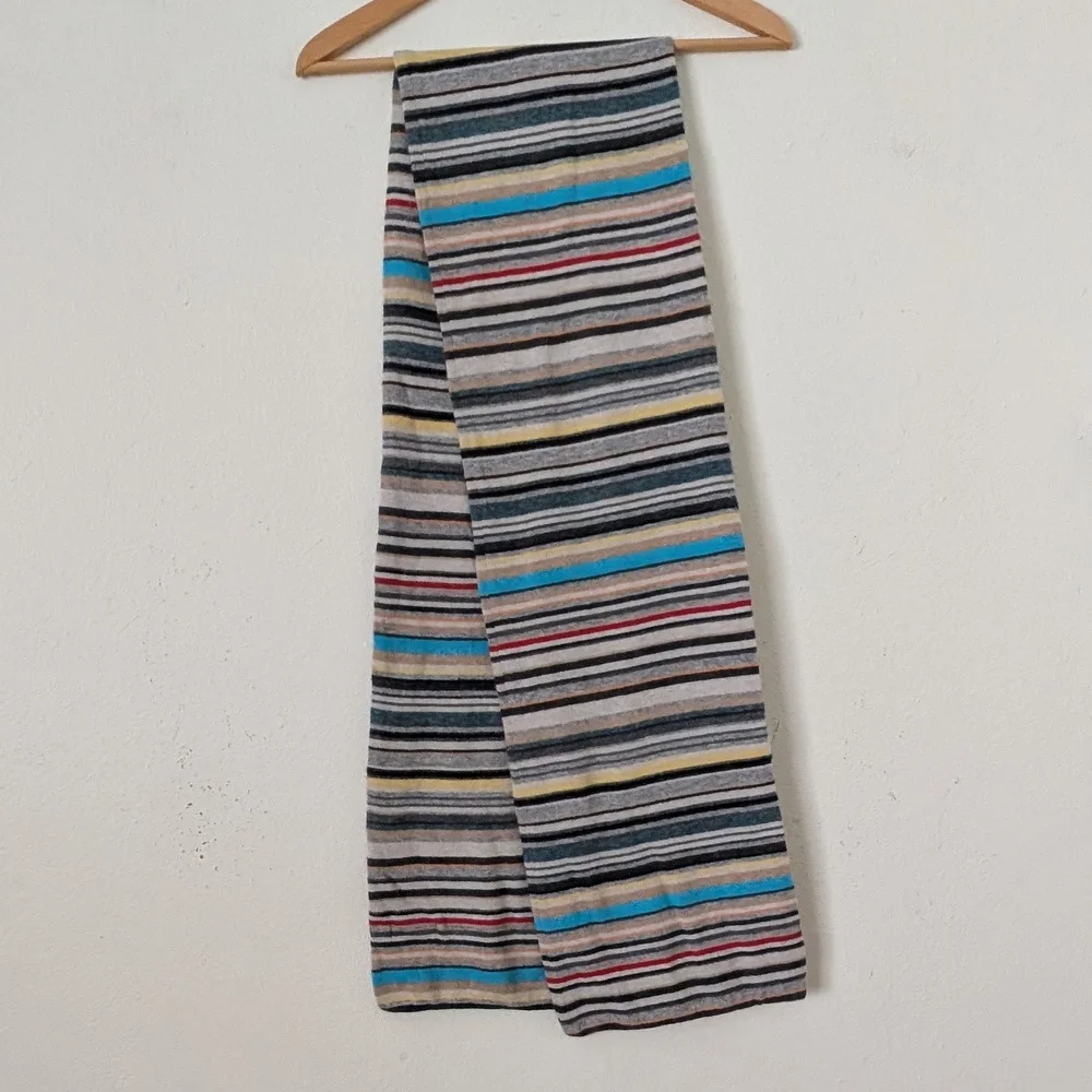 Paul Smith Colorful Striped Knit Scarf